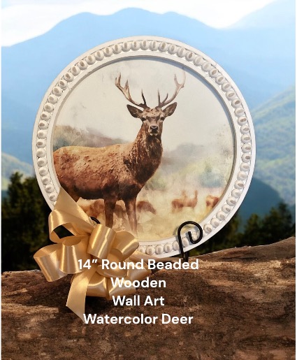 Watercolor Deer Wooden Wall Art