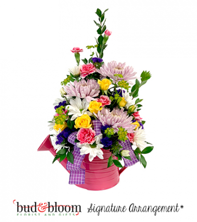 *SOLD OUT* Watering Can Bouquet Bud & Bloom Signature Arrangement