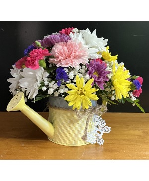 Watering Can of Flowers fresh flowers