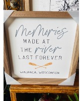 Waupaca River Sign  