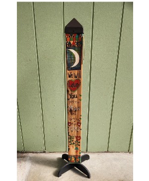 We Will Love You Past the Moon and Stars 41" XL Art Pole
