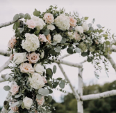 Wedding Arch Blush  Ceremony Flowers 