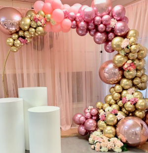 Wedding Balloon and Flowers Balloon Garland and Flowers 