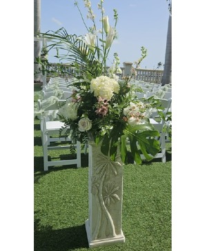 Wedding Pillar for Floral Arrangement by Enchanted Florist