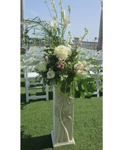 Wedding Pillar for Floral Arrangement by Enchanted Florist