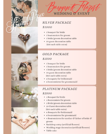 Wedding Package  in Sugar Land, TX | BOUQUET FLORIST