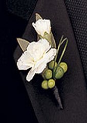 MINI CARNATION & BERRIES Boutonniere