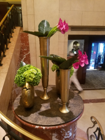 Hotel displays Weekly flower service