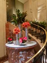 Hotel displays Weekly flower service