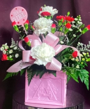 Welcome Baby Girl Cut Flowers