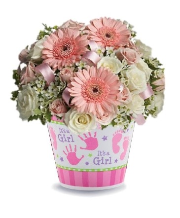 Welcome Baby Girl Floral Bouquet in Whitesboro, NY | KOWALSKI FLOWERS INC.