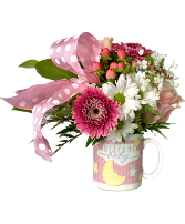 Welcome Baby Mug Arrangement Powell Florist Exclusive