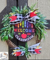 Welcome Back to School  Grapevine Wreath