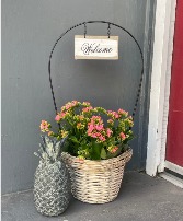 Welcome Basket Blooming Flower Basket