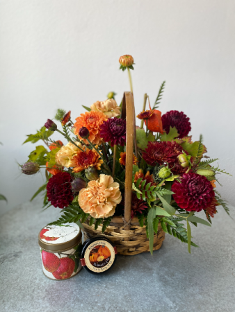 Welcome Fall! Basket Floral Gift Combo
