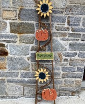 Welcome Fall Ladder  Wooden Decor