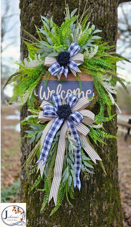 Welcome Grapevine Wreath 