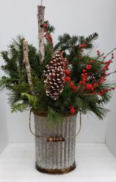 Welcome Home Holiday Porch Pot