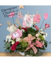 Welcome Little One Basket Arrangement 