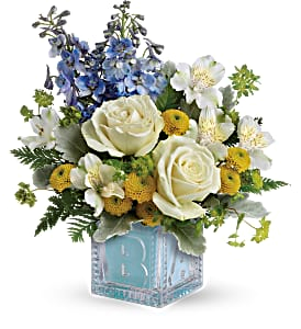 Welcome Little One Blue Bouquet   TNB08-1 Keepsake Arrangement