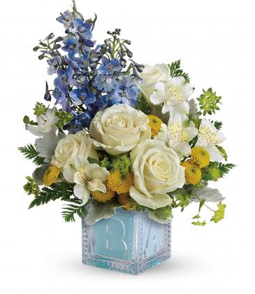 Welcome Little One - Blue  Fresh Arrangement in Rossville, GA | Ensign The Florist
