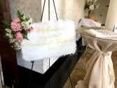 Welcome Sign Flower Decoration Wedding Flowers