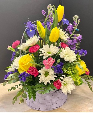 Welcome Spring Fresh mixed Bright and Cheerful Flowers 