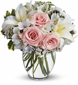 WF240 Pink Roses & white Lilies