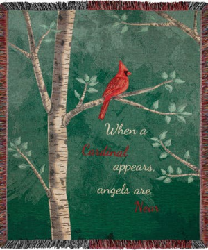 When a Cardinal Appears Manual 50x60" Tapestry Throw