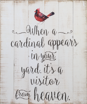 When a Cardinal Appears Plaque