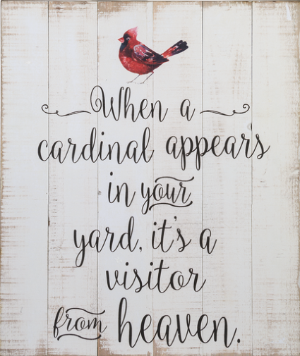 When a Cardinal Appears Plaque
