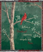 When A Cardinal Appears Tapestry Throw