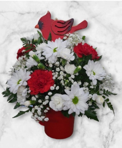 When Cardinals Appear  FHF-C21 Fresh Flower Arrangement (Local Delivery Area Only)