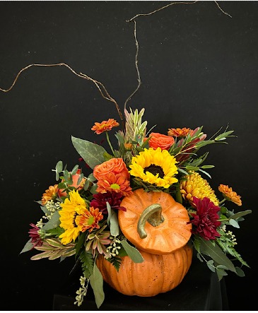 When Fall Comes Ceramic Pumpkin in Chesterfield, MO | ZENGEL FLOWERS AND GIFTS