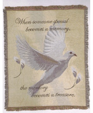 When someone special becomes a memory dove throw  Dove throw blanket