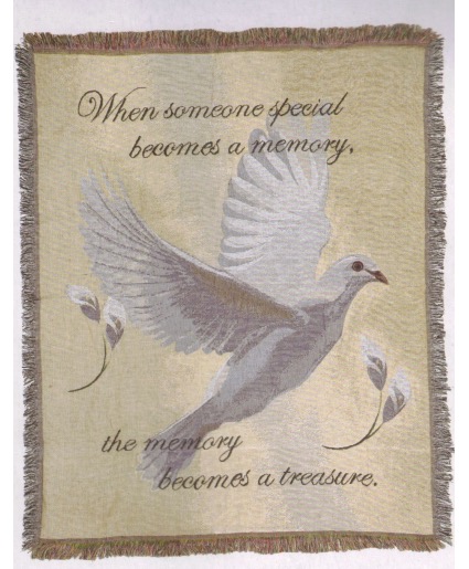 When someone special becomes a memory dove throw  Dove throw blanket