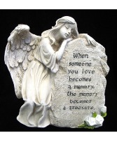 "WHEN SOMEONE YOU LOVE" RESIN ANGEL  SYMPATHY GIFT