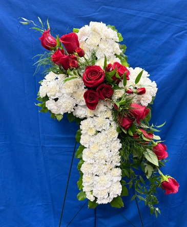 When We Meet Again Cross Easel Sympathy  in Cabot, AR | Petals and Plants Florist, Inc