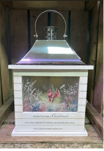 When You See A Cardinal  Lanturn  in Stockbridge, MI | COUNTRY PETALS FLORAL & GIFTS, INC.