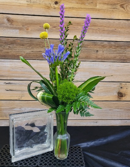 Whimsical Field Bud Vase Fresh Arrangement