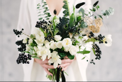 Whimsical Halloween Wrapped Bouquet