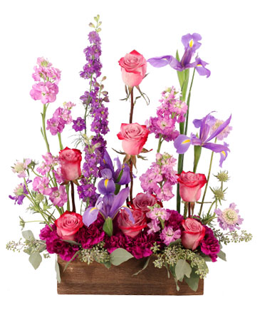 Whimsical Lavender Garden Arrangement in Riverside, CA | Willow Branch Florist of Riverside