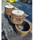 Whiskey barrel planters (empty)  Whiskey barrel planters (empty)