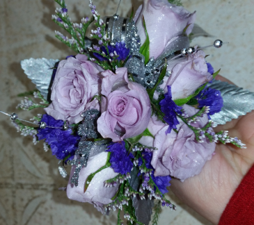 Whisp of Lavender Roses Wrist Corsage