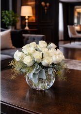 Whispered Love Voted "Top 3" choice- 24 Rose Bubble Bowl 