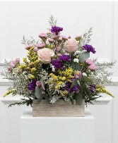 Whispering Meadow Wildflowers in a Wood Box