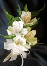 White Alstroemeria Corsage Corsage **(PICK UP ONLY)**