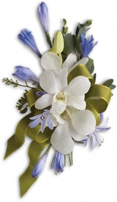 White and Blue Corsage Corsage