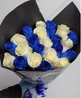White and blue roses Roses