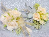 Silver and Gold Metallic Corsage